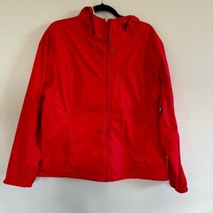 Eddie Bauer Red Hooded Lightweight Jacket